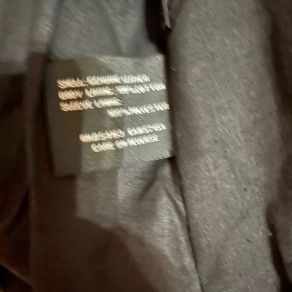 Tan Black Rivet Leather Jacket 3X - Picture 3 of 3